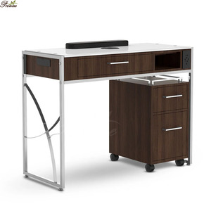<span class=keywords><strong>Table</strong></span> <span class=keywords><strong>de</strong></span> <span class=keywords><strong>manucure</strong></span> professionnelle, meuble noir, avec dessus en verre, grenouillère, nouveauté 2020 - Product Image 2