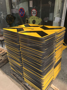 ป้ายจราจรอลูมิเนียมสะท้อนแสงความปลอดภัยทางถนนพร้อมป้ายเตือนฟิล์มสะท้อนความเข้มสูงและสัญญาณอันตราย - Product Image 4