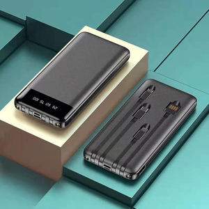 10000mAh スリム スマートフォン パワーバンク 大容量 2A モバイル充電器 ポータブルディスプレイスクリーン付き 4線式 10W出力 - Product Image 5