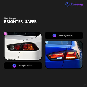 08-17ไฟท้ายรถมิตซูบิชิพิเศษเลนส์ใสพร้อมสัญญาณ DRL สีแดงไฟเบรค LED แต่งรถไฟแต่งรถ - Product Image 2