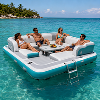 Plateforme flottante gonflable pour événements aquatiques, grande plateforme ronde pour le plaisir et la détente en groupe
