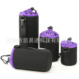 Bolsa para lentes de terciopelo suave, a prueba de polvo, tamaño compacto, para almacenamiento de lentes de cámara - Product Image 2