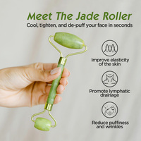 Ensemble de Massage Facial Anti-Âge en Pierre de Cristal Naturel Outil Personnalisé Logo Rouleau de Jade Xiuyan et Gua Sha pour le Visage