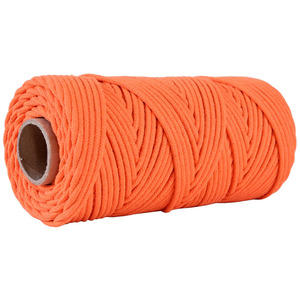 Vente en gros, 100 m/rouleau, 4mm, corde de Crochet tressée, décoration murale, bricolage, coton, <span class=keywords><strong>macramé</strong></span>, <span class=keywords><strong>fil</strong></span> torsadé - Product Image 2