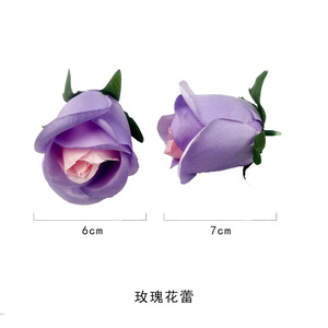 ดอกกุหลาบประดิษฐ์ขนาดเส้นผ่านศูนย์กลาง 6 ซม. หลากสี สำหรับตกแต่งงานแต่งงาน DIY จัดดอกไม้ ตกแต่งบ้าน - Product Image 4