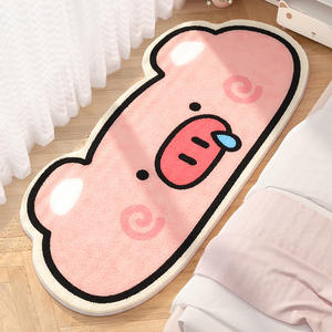 พรมแคชเมียร์เทียมรูปเฮลโล คิตตี้สำหรับตกแต่งห้องนอน พรมปูพื้นนุ่มสบายผิว ดีไซน์โบว์สีชมพู - Product Image 5