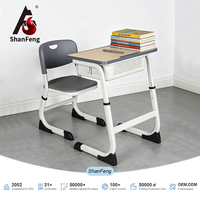 Meubles de classe modernes, table d'étude, petite table avec tiroirs, bureau et chaise réglables en hauteur pour les élèves