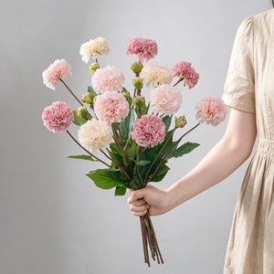 CallaFloral Fleurs artificielles de pivoine rose et blanches, bouquet pour décoration de mariage, style Ins - Product Image 1