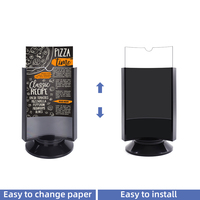 Support d'affichage rotatif à 3 côtés, nouveau modèle, en plastique noir de haute qualité, pour cartes et panneaux de table multi-échelles