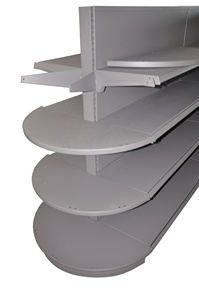 Kệ Đầu Tròn Tùy Chỉnh Kệ Trưng Bày Bằng Kim Loại Với Kệ Gondola Tiêu Đề Nửa Vòng - Product Image 3