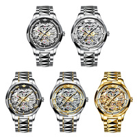 OUPINKE 3168 Jam Tangan Mewah Pria, Mode Kualitas Tinggi Klasik Oem Logo Kustom Diskon Mekanis Tourbillon Otomatis