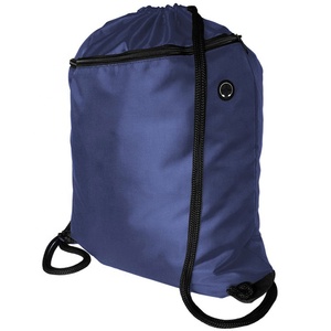 Fuerte de deportes gimnasio cadena bolso mochila negro Gymbag con auriculares agujero - Product Image 2