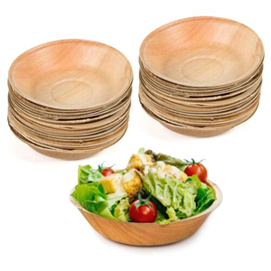 Bols jetables en feuilles de palmier, écologiques, compostables, biodégradables, parfaits pour les anniversaires, les mariages, les réceptions et la restauration. - Product Image 4