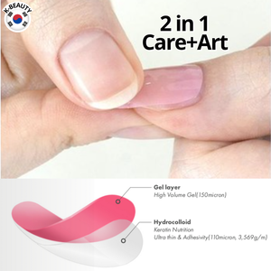 แผ่นเจลติดเล็บ BEST SEOUL BEAUTY ปลอดสารพิษ กึ่งสำเร็จรูป เคลือบด้วยเคราติน แบบสองชั้น สำหรับร้านทำเล็บและ DIY - Product Image 2