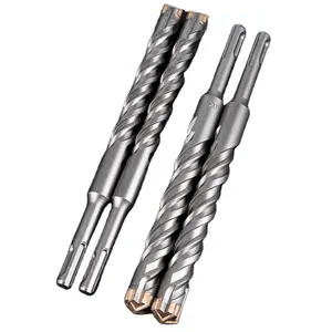 Brocas de martillo SDS-Plus de alta calidad de fábrica, 4 cortadores de Punta sólida, 4 flautas en espiral para hormigón y perforación de piedra
