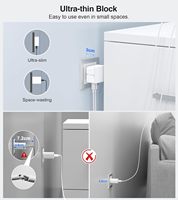 Bloc de chargeur USB C fin et plat 40W Chargeur mural 4 ports Type C Chargeur rapide PD 20W QC3.0 Adaptateur secteur pour téléphone portable