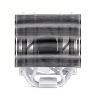 Refroidisseur de processeur XINMAI blanc RGB 120 mm à roulement fluide avec dissipateur thermique en cuivre et aluminium, fonctionnement silencieux 15-35 dBA