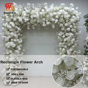 ซุ้มดอกไม้ประดิษฐ์รูปทรงสี่เหลี่ยมแบบเรียบหรูจากโรงงานโดยตรง สำหรับตกแต่งงานแต่งงานและงานอีเว้นท์ - Product Image 6