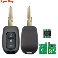 Clé intelligente de voiture à 3 boutons en ABS noir avec puce 4A 433 MHz pour Duster Clio4 Sandero Master3 Symbol Trafic Dacia Logan Lodgy