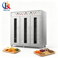Séchoir à plateaux automatique en acier inoxydable grande capacité pour fruits, herbes, viande, saucisses et légumes