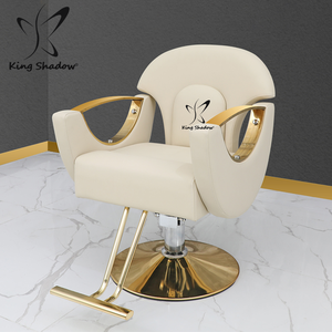 Nouveauté 2022 Équipement de <span class=keywords><strong>Salon</strong></span> de Beauté Fauteuil de Coiffure pour <span class=keywords><strong>Salon</strong></span> avec Base Dorée - Product Image 4
