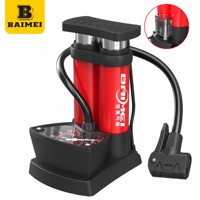 Pompe à pied portable BAIMEI avec manomètre haute pression pour gonflage des pneus de vélo, accessoires de cyclisme