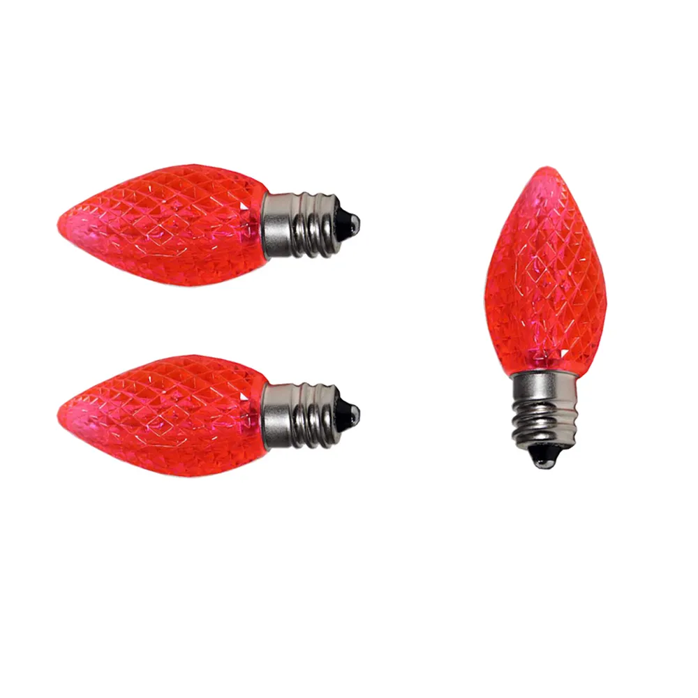 Outdoor Christmas Decoration Red C7 LED Bulbs