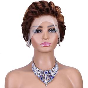 <span class=keywords><strong>Cheveux</strong></span> brésiliens vierges en gros à prix abordable pour perruques bouclées sans colle, coloris brun foncé/clair, coupes courtes bob pour femmes noires - Product Image 2