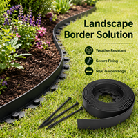 Bordure de jardin en plastique pour pelouse et fleurs, bande de séparation en plastique pour gazon et pierres, barrière de rétention de sol pour jardin