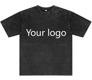 Custom Printing logo 100% Cotton Heavy <b>Weight</b> 230 Gsm Oversized Acid Wash Distressed Men's t Shirt <b>Blank</b> Vintage T-Shirt for Men - Product Image 1