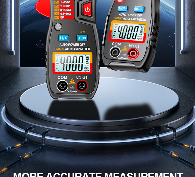ANENG CM80 Digital clamp meter Ammeter Voltage Car Amp Hz Capacitance NCV Ohm Test multimeter digital profesional tester