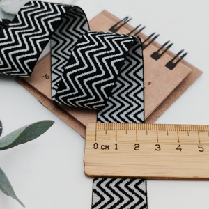 Custom Nylon <b>Elastic</b> Webbing Tape 25mm Stripe Jacquard Woven Soft Nylon Waistband Printed Accessory Wholesale Price for Garment - Product Image 5