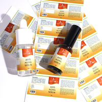 Rouleau d'étiquettes personnalisées autocollantes imperméables pour emballages de produits cosmétiques, étiquettes privées pour flacons de soins de la peau
