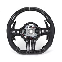 Volant sport en cuir et fibre de carbone forgée avec palettes de changement de vitesse pour BMW F10 F20 F22 F30 F32 M3 F80 M4 F82 M2 F36 X3 X5