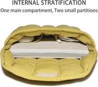 Housse d'ordinateur portable matelassée 14-16 pouces, étui souple pour ordinateur portable, mode coréenne, nylon léger, protection rembourrée, housse d'ordinateur portable matelassée