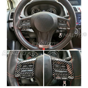 Volante de fibra de carbono con decoración brillante superior e inferior, modificación ligera mate para Subaru Forester 2013-2015 - Product Image 6