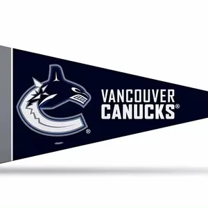 Bandeira de feltro para publicidade, bandeira de futebol esportiva de alta qualidade, bandeira de feltro para Vancouver Canucks