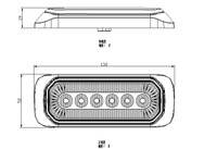 Phare stroboscopique pour voitures 6*3W & 18x2835 LED 12V-24VDC Étanche Compatible Abarth 124 Spider (2016-) Jinzheng LED-B6
