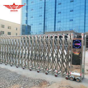 Porte coulissante automatique industrielle moderne Shengshichanglong, en acier inoxydable, rétractable, pour villa et hôtel, en aluminium - Product Image 2