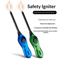 Briquet de cuisine électrique coupe-vent, torche à flamme nue, allumeur à long bec flexible en métal pour cuisinière à gaz, barbecue, camping, vente en gros, OEM, ODM