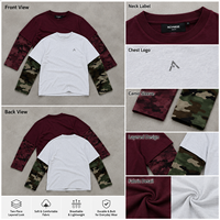 Camiseta de Camuflaje OEM para Hombre, Camiseta con Lavado Ácido, Camisetas Lisas para Hombre, Camisetas de Alta Calidad, Camiseta de Diseñador de Lujo