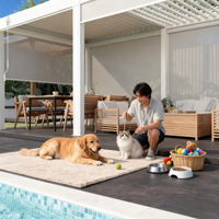 Pergola extérieure en aluminium, toit à lamelles motorisé réglable et imperméable, gazebo pour patio, jardin, cour, villa