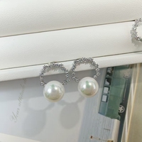 Pendientes de Plata de Ley 925 con Perlas Blancas Akoya de 6-6.5mm, Redondas, Grado AAAA, Certificadas por Terceros, Accesorio de Belleza Luminoso