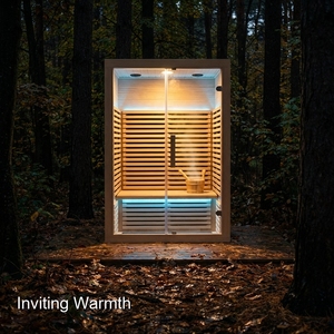 Cabina de Sauna Infrarroja de Grado Comercial con Calentadores de Carbono de Bajo EMF y Panel de Control Digital para Centros de Bienestar - Product Image 2