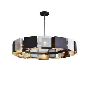 Suspension industrielle vintage en fer noir Lustre décoratif blanc chaud Salle à manger Grand intérieur Hôtel Restaurant Utilisation - Product Image 6