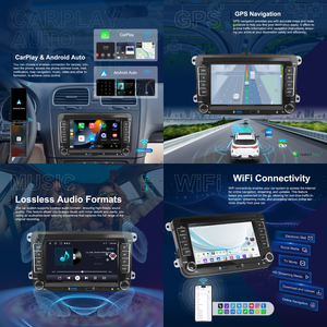 Podofo para <span class=keywords><strong>VW</strong></span> MAGOTAN PASSAT GOLF POLO Seat Skoda 7 ''<span class=keywords><strong>Android</strong></span> Car <span class=keywords><strong>Radio</strong></span> 2 + 64G Wireless Carplay/<span class=keywords><strong>Android</strong></span> Auto GPS/WiFi OEM/ODM - Product Image 2