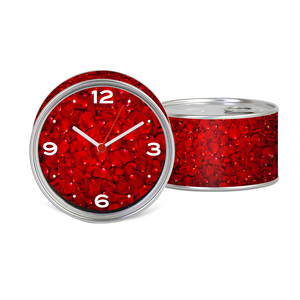Reloj de Lata de Plástico Personalizable, Regalo Único <span class=keywords><strong>para</strong></span> el Día de San Valentín, Imán de Refrigerador Promocional Novedoso - Product Image 1
