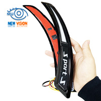 Luz Secuencial para Arco de Rueda de Coche/SUV - DRL de Escaneo Dinámico Blanco + Señal de Giro Ámbar, Impermeable, 12V, Universal