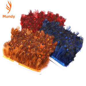 Bordure en plumes naturelles <span class=keywords><strong>pour</strong></span> robe de mariée, coiffure, décoration de fête, vêtements, <span class=keywords><strong>attrape</strong></span>-rêves DIY, ornement de maison - Product Image 4