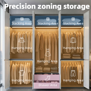 Armario de Dormitorio Moderno con Cajones de Gran Capacidad, Organizador de Ropa para Habitación, Armario de Almacenamiento Independiente - Product Image 2